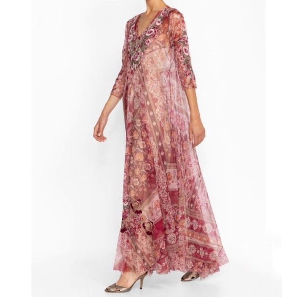 Johnny Was Cardinal Mesh Dress NEW - Picture 6 of 7